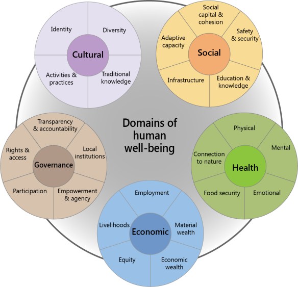 Figure 2 - Domains of human well-being for social impact assessments